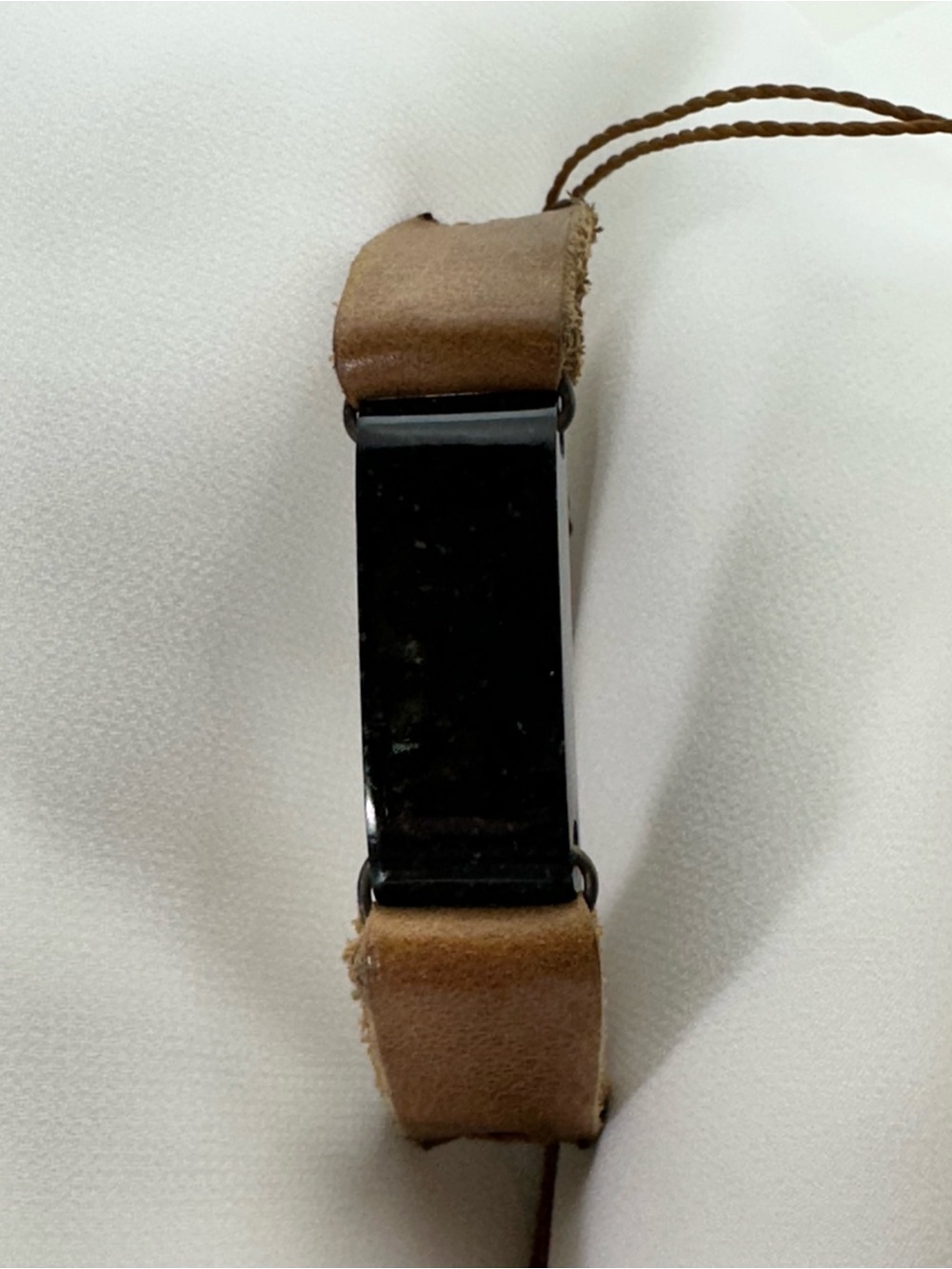 Handmade Guatemalan Black Jade with Leather Strap Bracelet